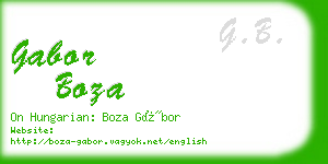 gabor boza business card